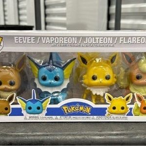 Funko Pop! Pokemon - Ultimate Exclusive 4-Pack Eevee, Vaporeon, Jolteon, Flareon
